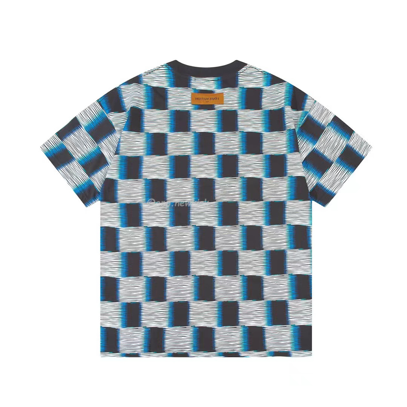 Louis Vuitton Round Necked Checkerboard T Shirt (5) - newkick.vip